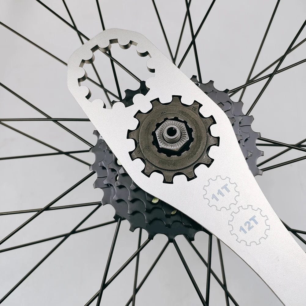 Bicycle Cassette Flywheel Removal Tool Stainless Steel Flywheel Fixed Wrench 11T/12T Bicycle Wrench Bike Accessories