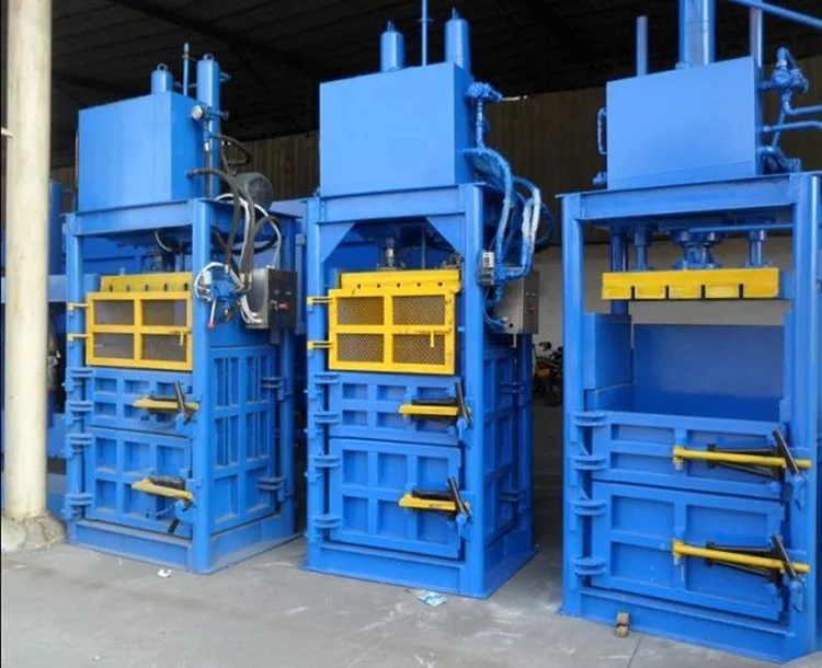 Small Vertical Semi-automatic Hydraulic Baler Garbage Station Waste Paper Baler Waste Cloth Compressor