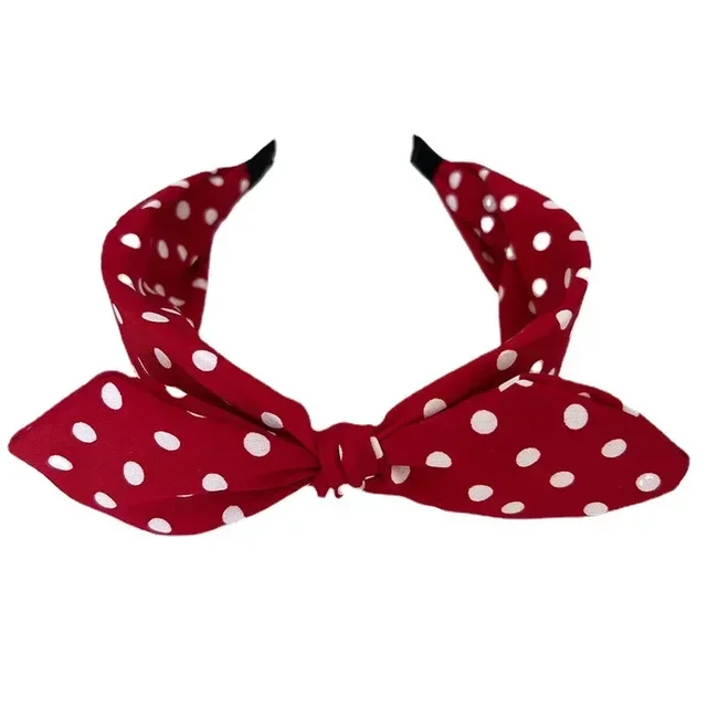 Fashion Hair Accessories Trend Women's Wide Headband Bow Knot Cross Sweet Style Polka Dot Hairband Cute Hoop Headwear 6