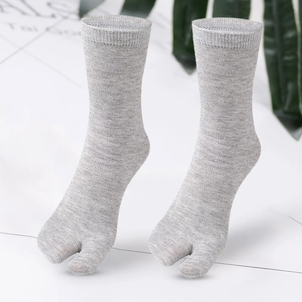Unisex Split Two Toes Sock Polyester Clog Socks Washable Two Finger Socks Sweaty Deodorizing Hallux Valgus Appliance Accessories
