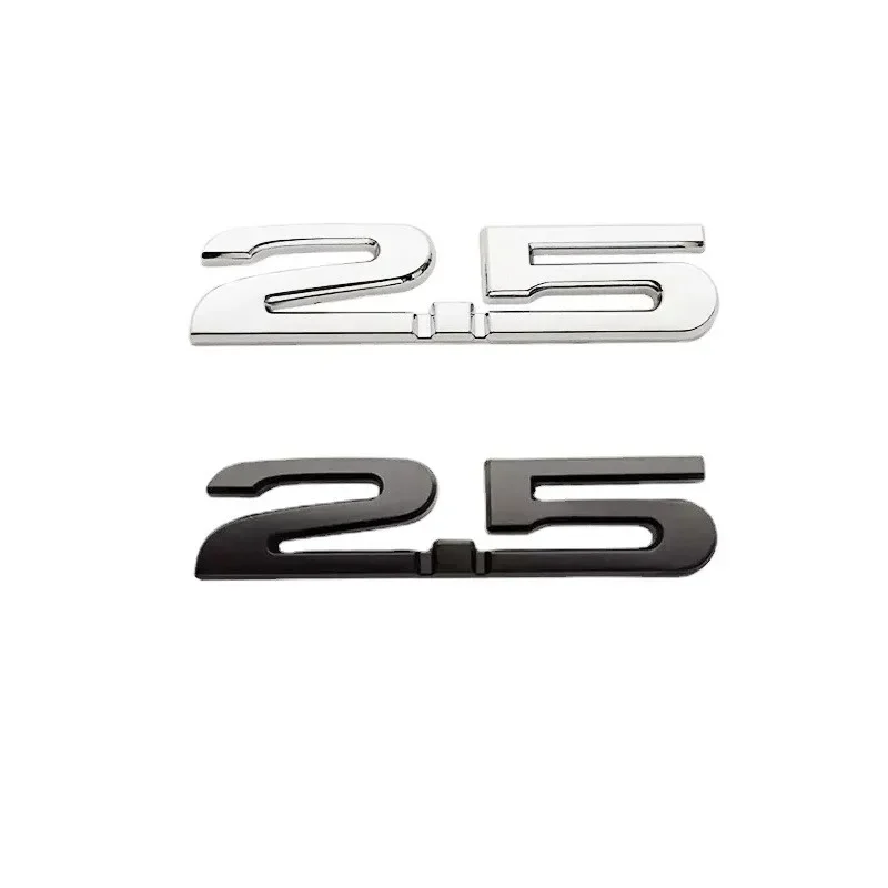 3D 금속 2.0 2.5 문자 자동차 펜더 엠블럼 뒷 트렁크 배지 스티커 For Mazda 3 6 Axela CX5 CX7 MX5 크롬 블랙 액세서리