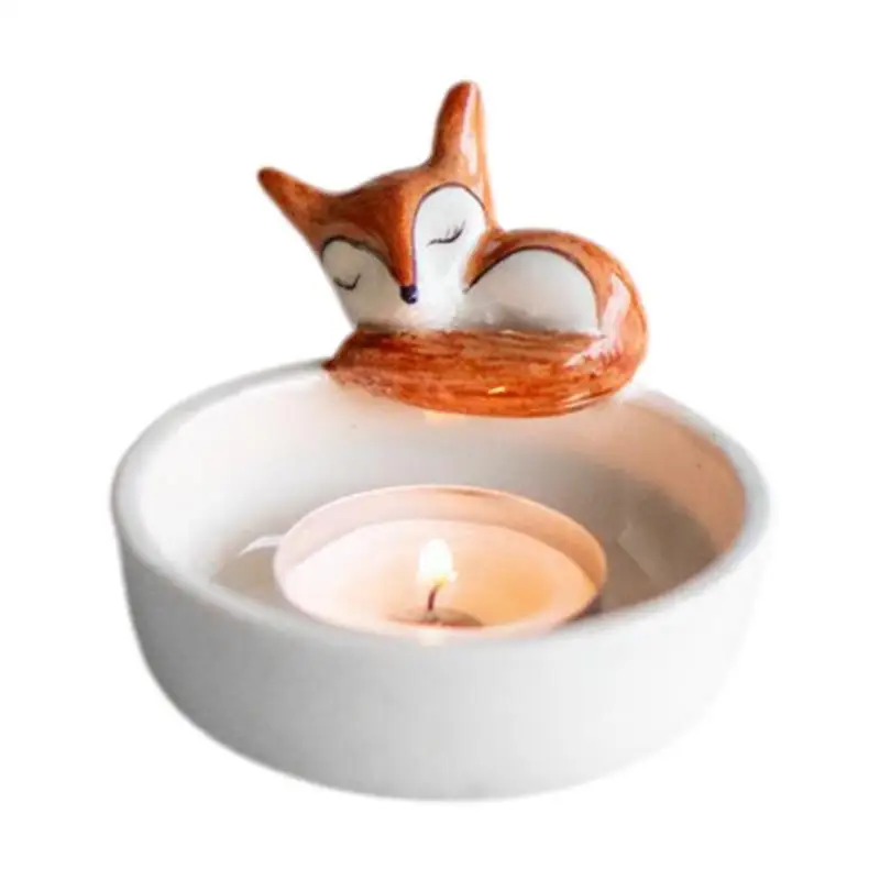 

3D Animal Candle Holder Resin Sculpture Animals Figurine Cute Tealight Candlestick Holders With Intricate Details Scented Candle