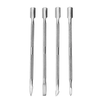 Cleaner Care Tool Remover For Pedicure Dead Skin Stainless Steel Double-ended Cuticle Pusher Push Manicure Nail Art