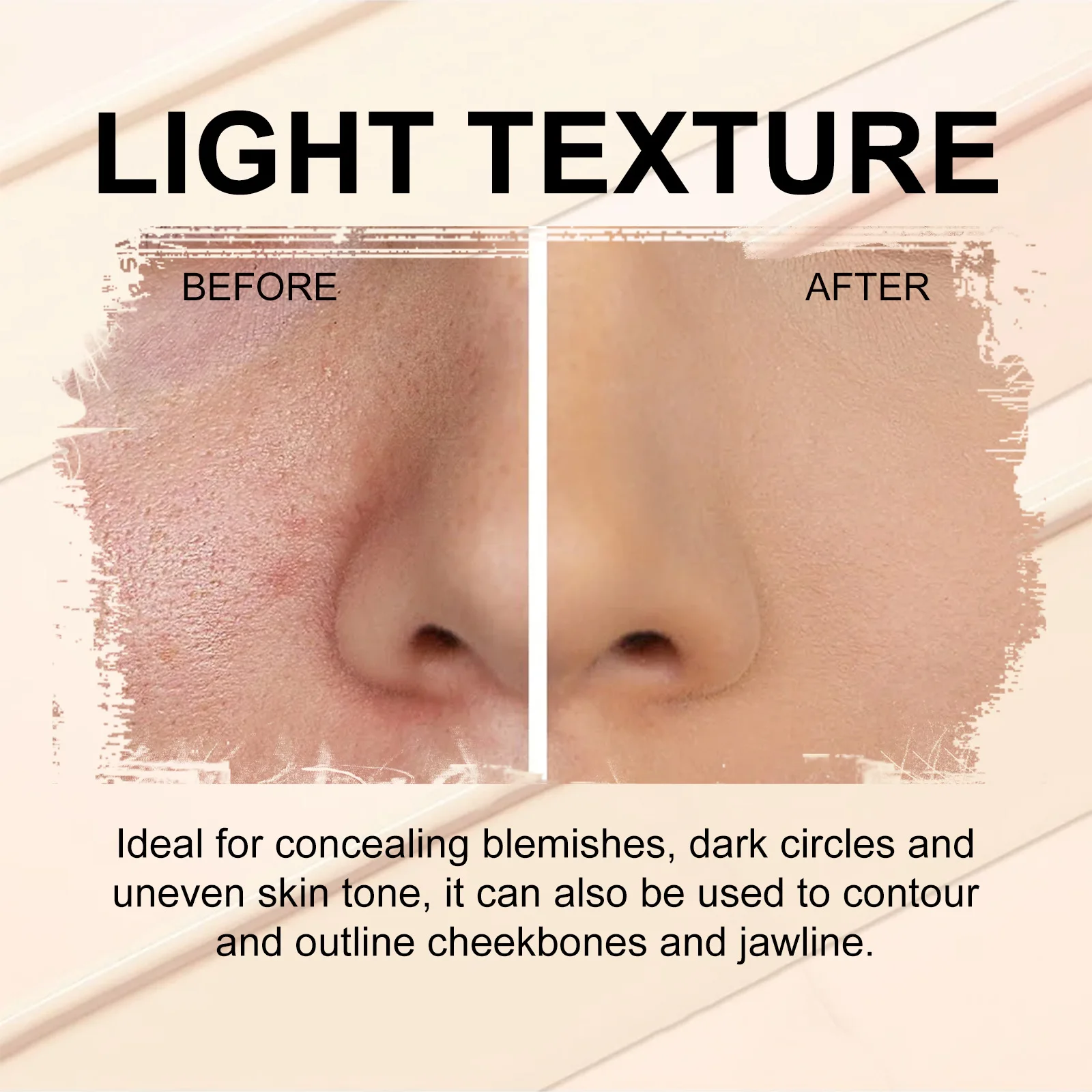 Three Color Concealer Naturally Covers Face Dark Circles Spots Acne Marks Foundation Make-up Brightening Skin Color Concealer 5