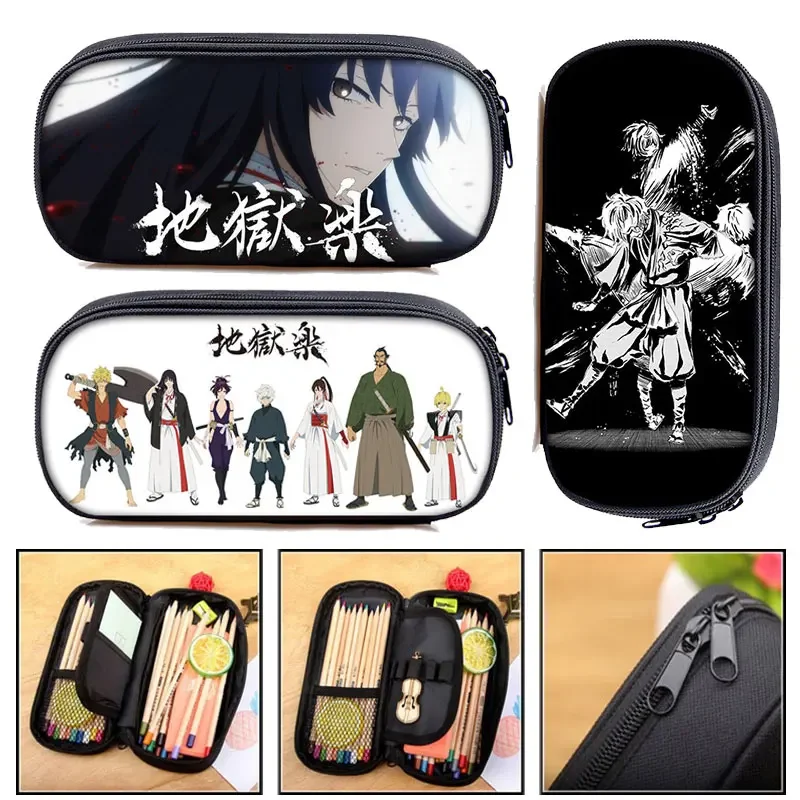 

Anime Hell's Paradiase Cosmetic Case Pencil Bag Jigokuraku Stationary Bag Gabimaru Pencil Box Yuzuriha School Storage Case