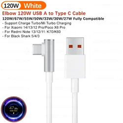 Cavo di ricarica rapida USB Type-C Turbo da 120W di Xiaomi