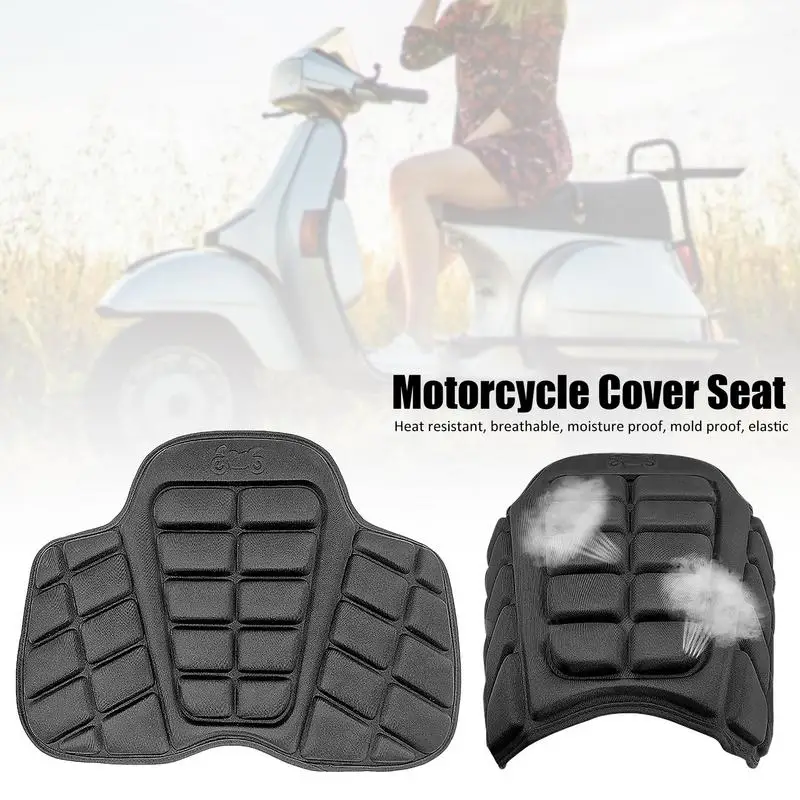 

Motorcycle Gel Seat Cushion Breathable Anti Slip Heat Insulation Air Pad Cover Motorcycle Seat Cover Absorption For Four Season