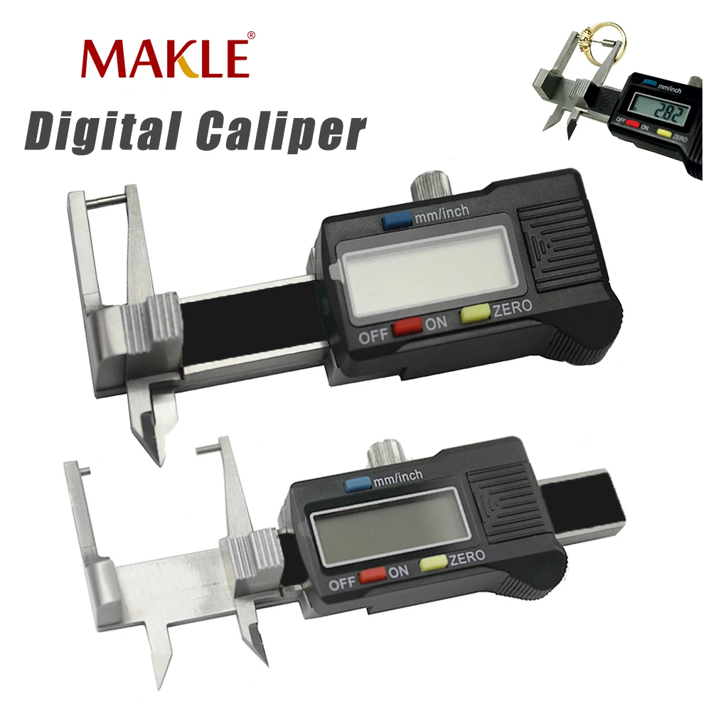MAKLE 0-25mm 0.01MM Digital Diamond Gem Pocket Gauge Mini Type Three-Purpose Digital Thickness Caliper Guage Measure Tool