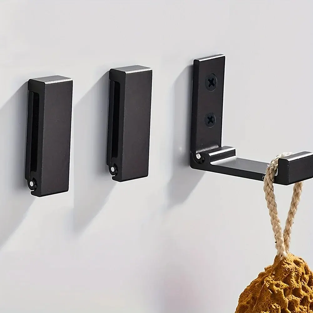 4pcs Heavy-Duty Aluminum Alloy Folding Coat Hooks Wall Mounted Rust Resistant for Hanging Coats Towels Hats Bag wall coat rack wall hanger wall clothes hook towel hook