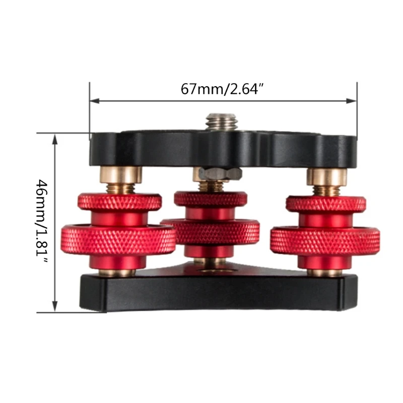 LP-64 Leveler with Built-in 3 Bubble Levels for Tripod, Standard 3/8