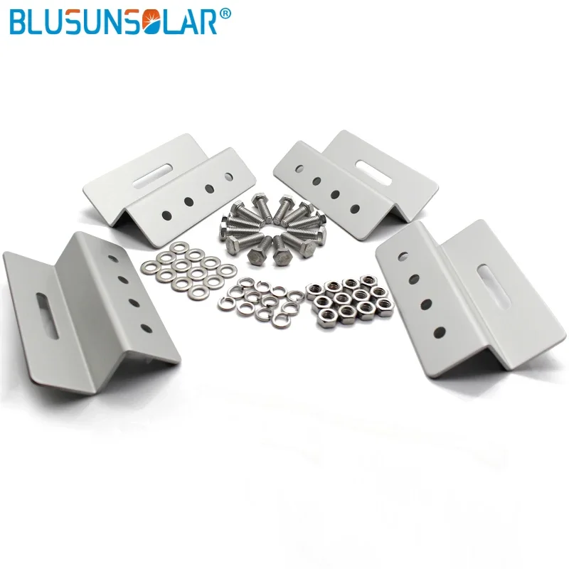 Z Style Solar Panel Mounting Brackets Corrosion Resistant Clip Sets Roof Solar Panel Bracket Clamp Aluminum Alloy Support