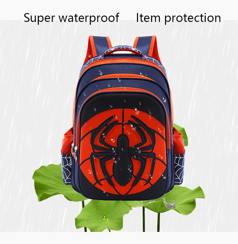 Spider Backpack+Pencil Case Set for Boys School Bag Elementary for Kids School Bag Cartoon Waterproof Primary Backpack 4