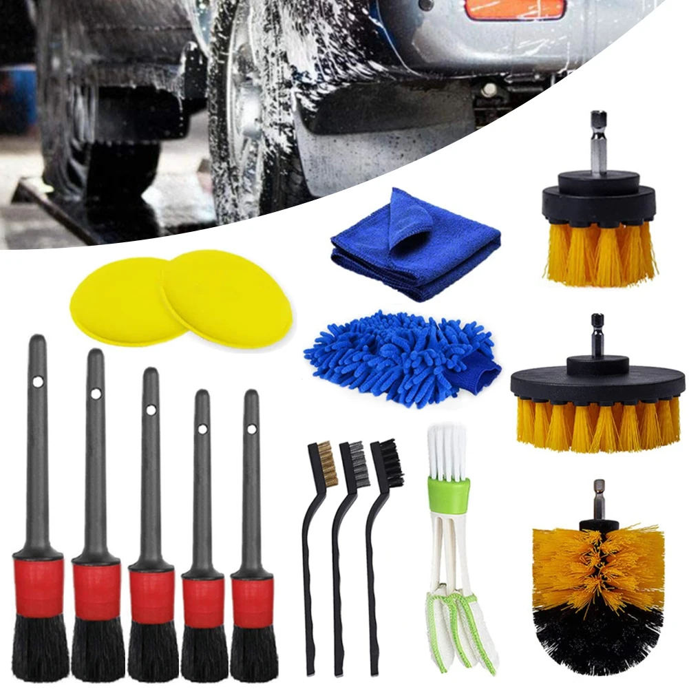 17Pcs Car Cleaning Tool Detailing Brush Air Conditioning Cleaing Brush