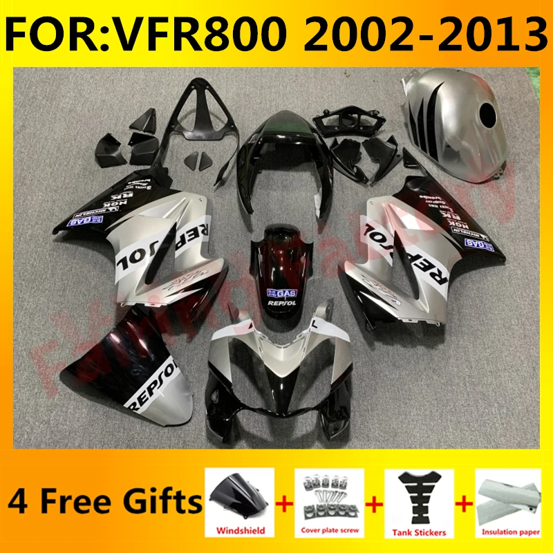 

Motorcycle Fairings Kit Fit For Vfr800 2002 2003 2012 VFR 800 02 03 04 05 06 07 08 09 10 11 12 Bodywork full Fairing Set repsol