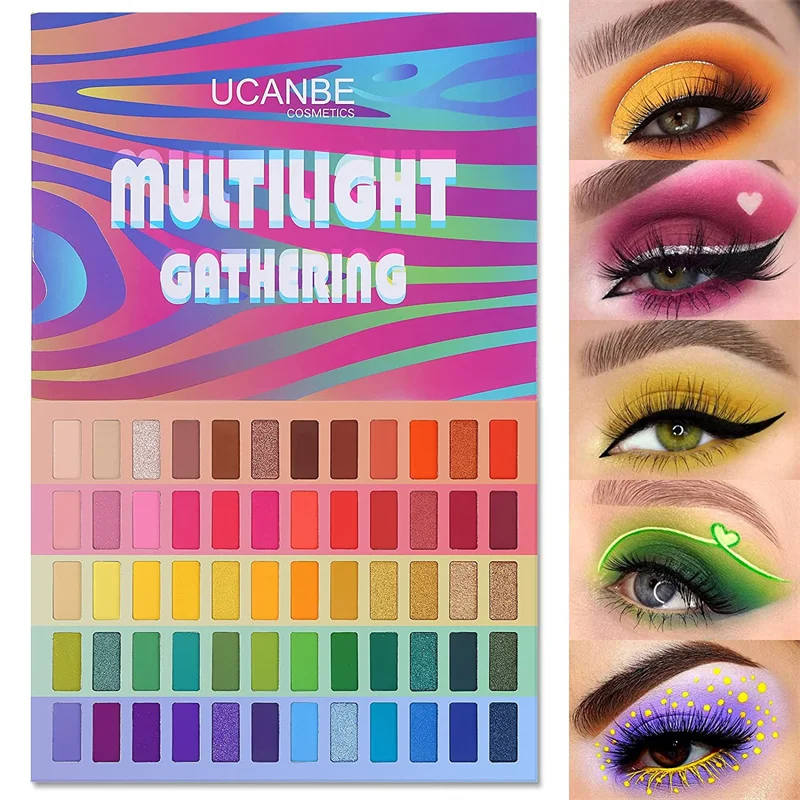 Ucanbe Amber Gem Eyeshadow Palette - 54 Colors Matte Shimmer Satin Flash  Eye Shadow - Eye Shadow - AliExpress