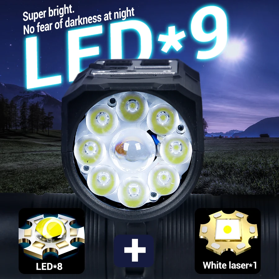 Rechargeable LED Bicycle Light Set - Front & Rear Headlamps