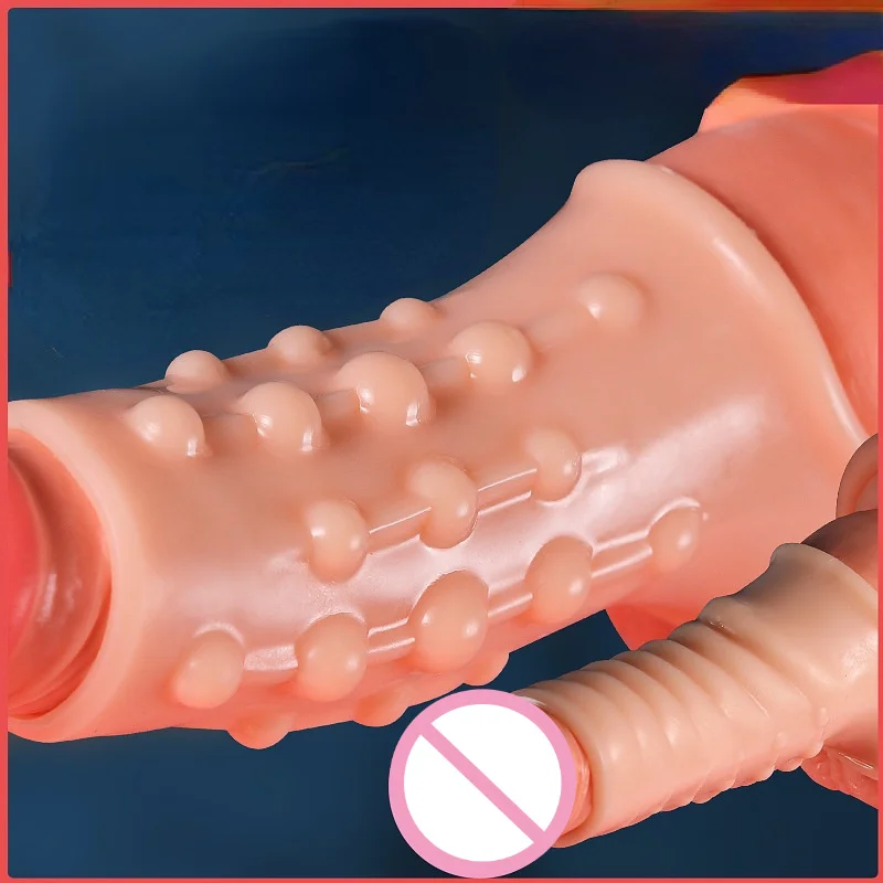 Cock Ring Penis Sleeve Penis Enlargement Granule Clitoris Stimulate G-spot Delay Ejaculation Anal Plug Sex Toys For Men Sex Shop anal sex toys condom penis sleeve