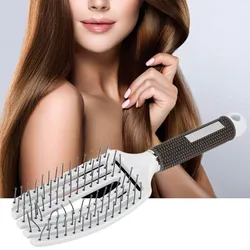 Salon Detangling Brush for Curly Hair Non-slip Rubber Hair Brush Comb Scalp Massage Brushes Hair Styling Tool Hair Salon White