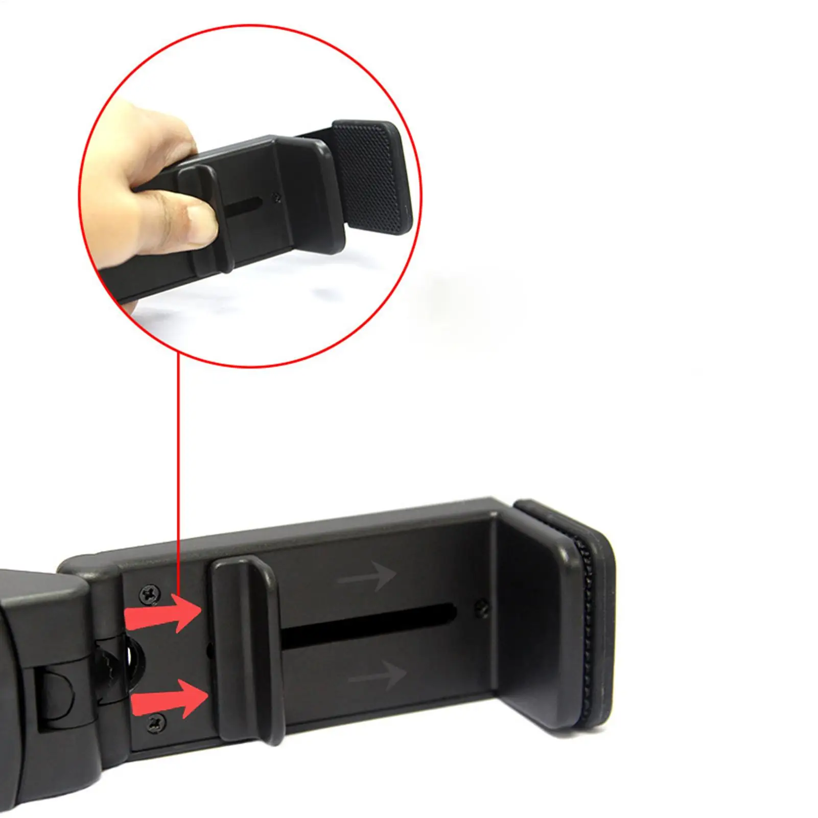 Black Travel Portable Mobile Phone Holder Foldable Phone Mount 360-Degree Desktop Cellphone Holder for Camping Workout