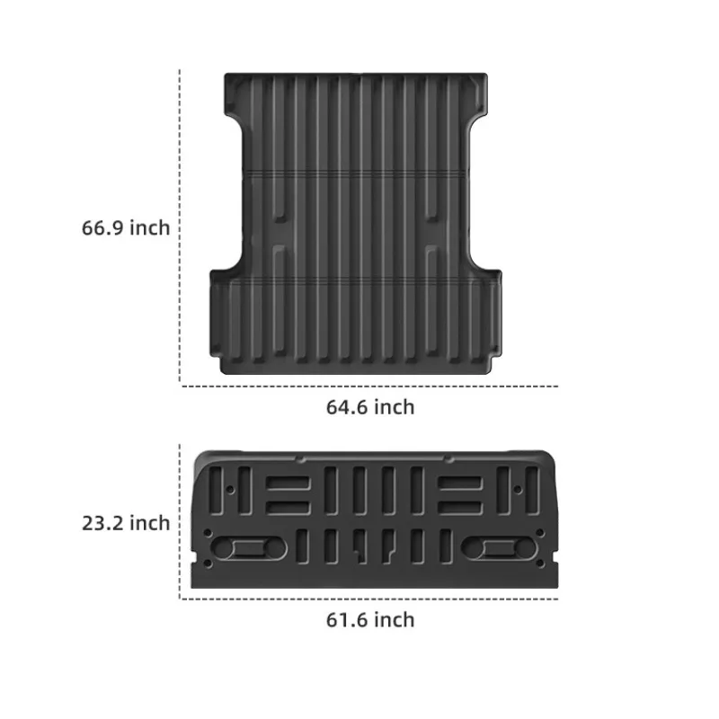 포드 F-150 F150 (시트 아래 평면 수납공간이 없는 뒷좌석에는 사용 불가) TPE 3D 자동차 바닥 매트 좌측 핸들