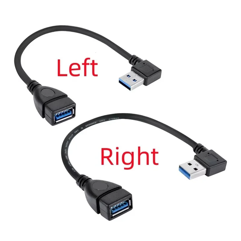 USB 3.0 90° Angle Extension Adapter Cable