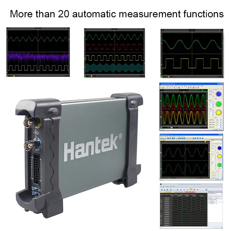 Hantek USB Virtual Oscilloscope 6022BE 6022BL 20MHz 48MSa/S Laptop PC Digital Logic Analyzer digital oscilloscope usb logic analyzer