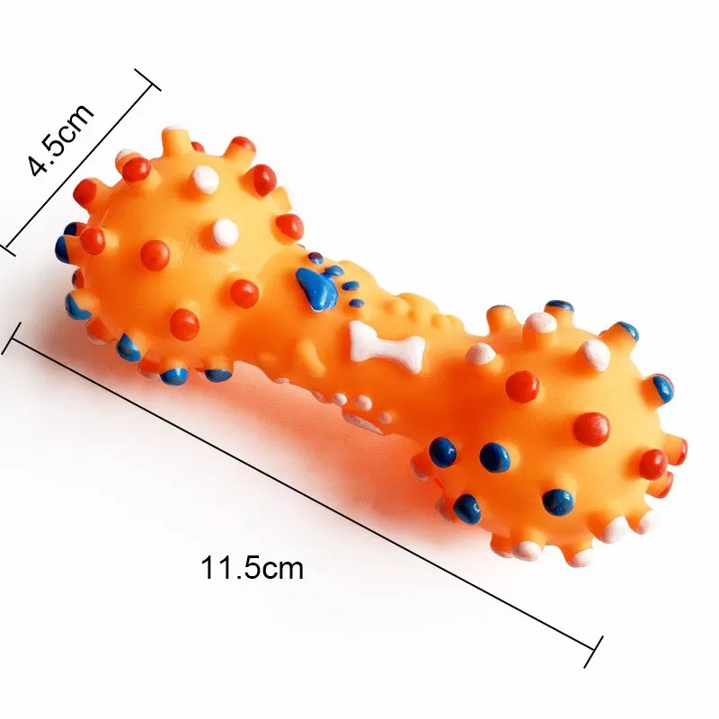 Pet Dog Training Collar 1pc Orange Bone Shape Training Dog Voice Toy Squeak Pet Chew Bite Resistant Pet Training Accessories