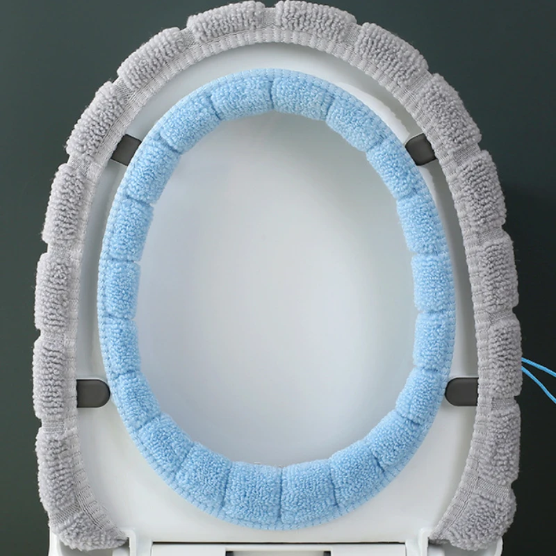 Winter Warm Toilet Seat Cover Mat Bathroom Toilet Pad Cushion with Handle Thicker Soft Washable Closestool Warmer Accessories 4
