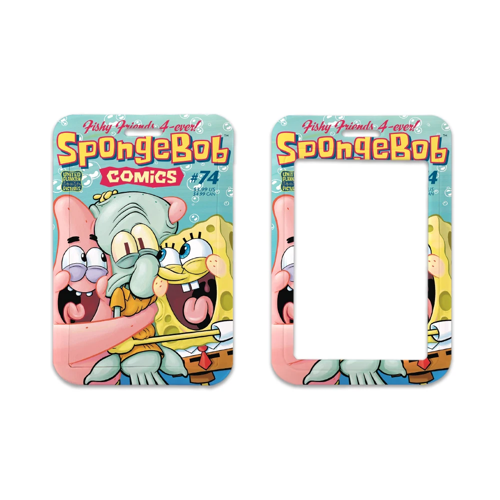 

SpongeBob Cartoon PVC Card Cover Student Campus Hanging Neck Bag Card Holder Lanyard ID Card Holders Key Chain