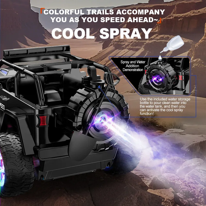 2.4G 4WD Afstandsbestuurbare Voertuig met Lichtspray, Drift, Offroad Raceauto, Snelle Elektrische Offroad Klimauto Speelgoed_voghion.com