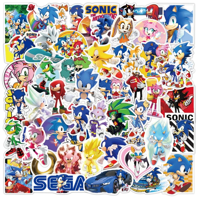 Sonic Motorcycle Stickers, Sonic Stickers Kids, Kids Sonic Gift