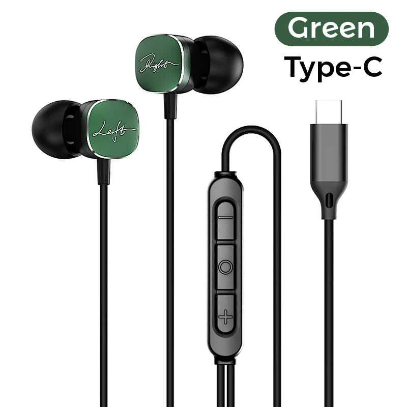 Enhanced Type C Wired HiFi Bass Earphones with Surround Sound