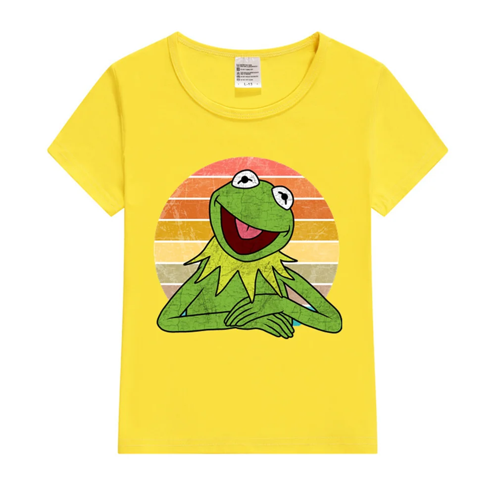 Kermit The Frog Kids T-Shirt 2024 FashionT Shirt Girls Boys Cartoon Style T-Shirt Toddler Tees Tops Summer Funny Kids Clothes 5