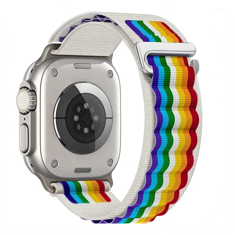 Premium Alpine Loop Nylon Sports Strap for Apple Watch - Versatile and Durable Bracelet Belt