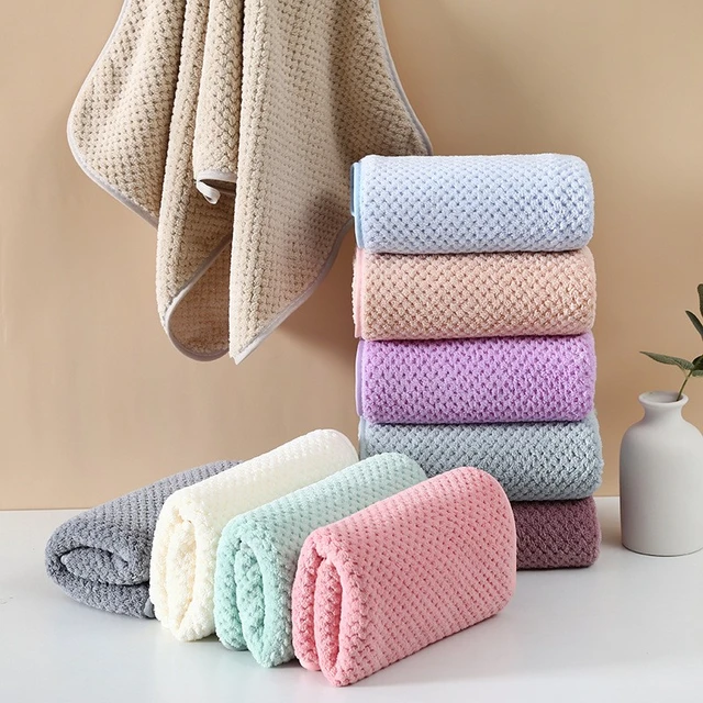 New Style Hand Towel 34x75cm Pure Color Microfiber Facial Towel