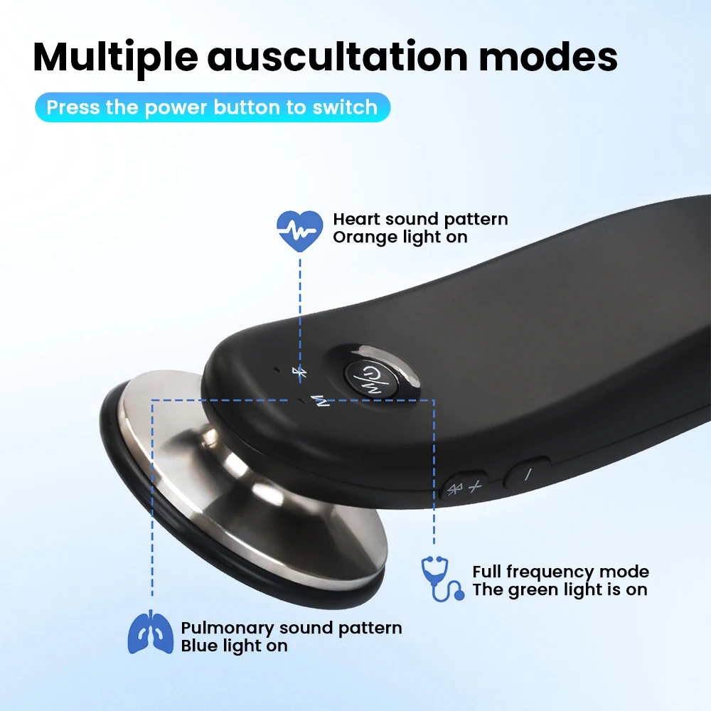 Digital Bluetooth Wireless Intelligent Electronic Stethoscope for Clinics, Hospitals, Homes
