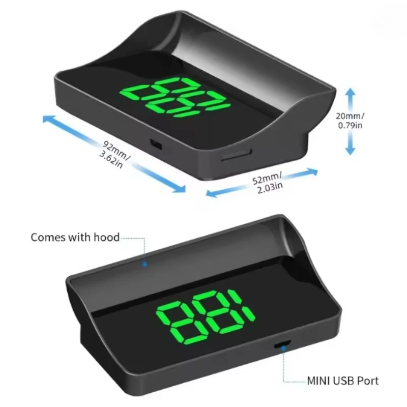 M2 Head Up Display GPS HUD Tachimetro Digitale Plug and Play Universale per Auto con Caratteri Grandi KM/H Proiettore sul Parabrezza Accessori Auto - Image 3