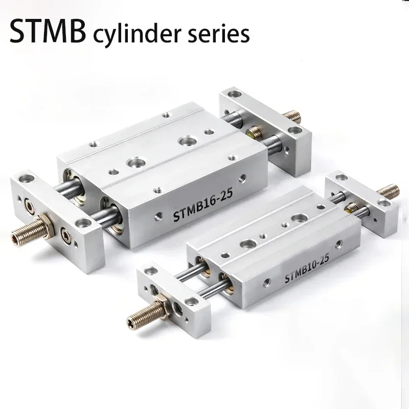 

STMB Cylinder Double Axis Double Rod Adjustable Stroke Small Pneumatic Slide 10/16/20/25 Bore 25/50/75/100/125/150/175 Stroke