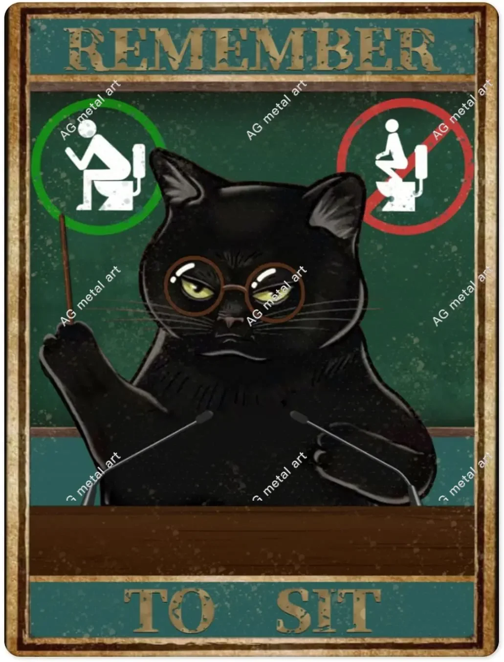 

Wash Your Paws Metal Tin Sign Retroe Black Cat Wall Art Decor Vintage Plaque Poster for Home Bar Coffee Club Diner Pub Bathroom