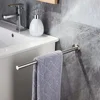 Bathroom Towel Bar Steel Simple Single Double Towel Rack Ebya Hot Sale Wall Mount Holder Durable Organizer Quality Tested 4