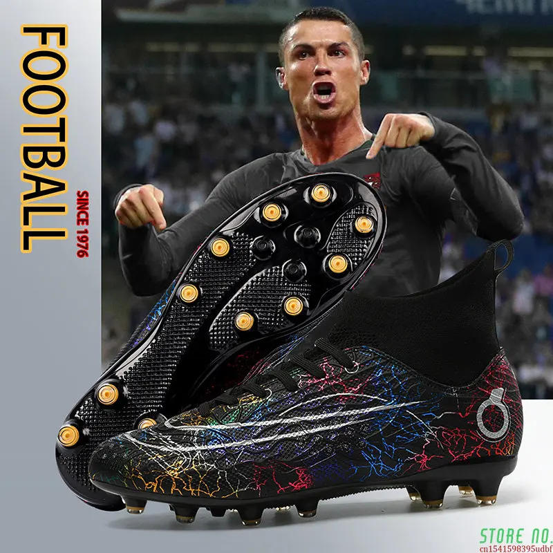 Futsal  American Football Boots Messi Ultra Light Soccer Shoes Non-slip Chuteira Campo Cleats Training Sneakers TF/AG PU