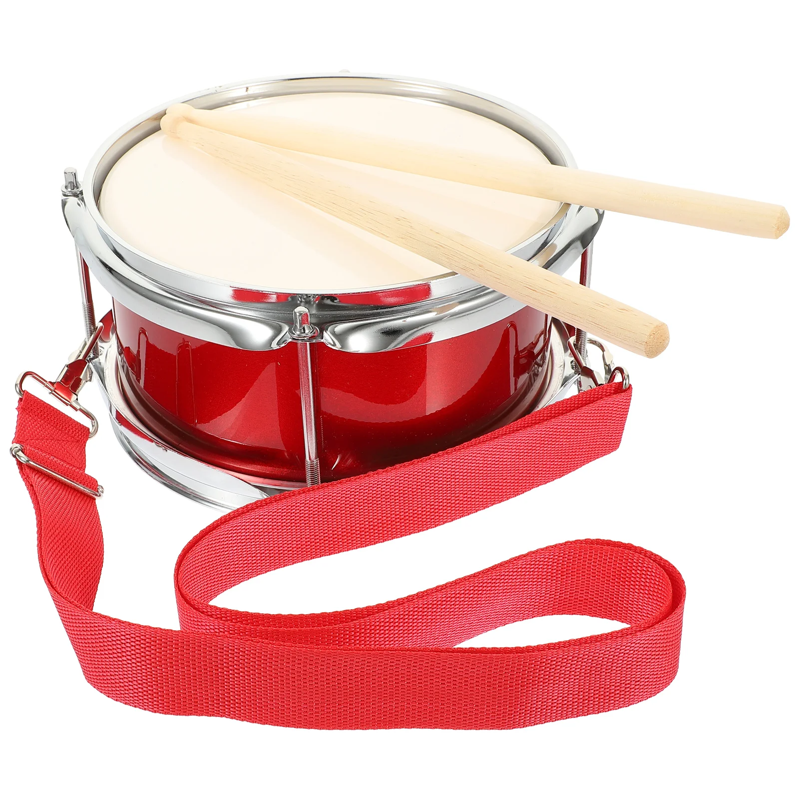 

Vaguelly Snare Drum Hand Drum Sticks Shoulder Strap Red Percussion Musical Instruments Kids Children