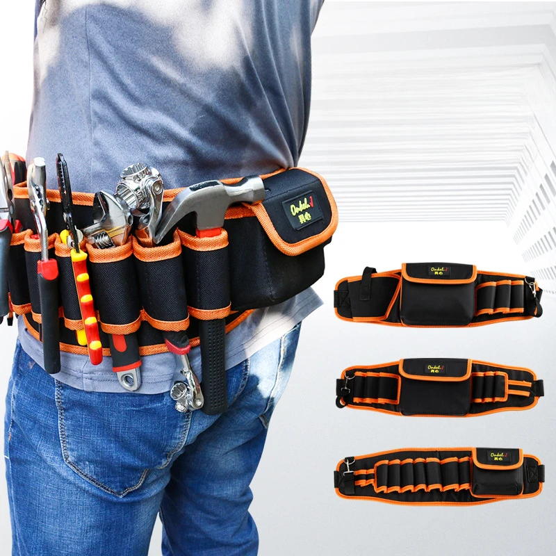 

Tool Waist Bag Electrician Carpenter Canvas Nail Bag Thickened Tool Bag Men's Storage Bag Multi-functional Tool Kit
