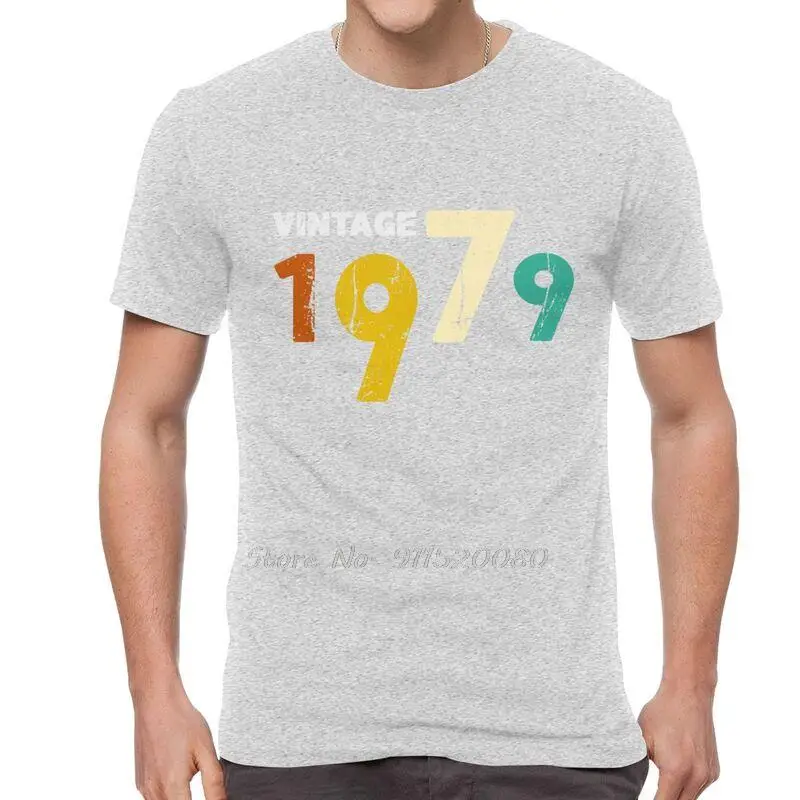 Men's Vintage 1979 Birthday Graphic T-Shirt - Cool Cotton Streetwear Tee
