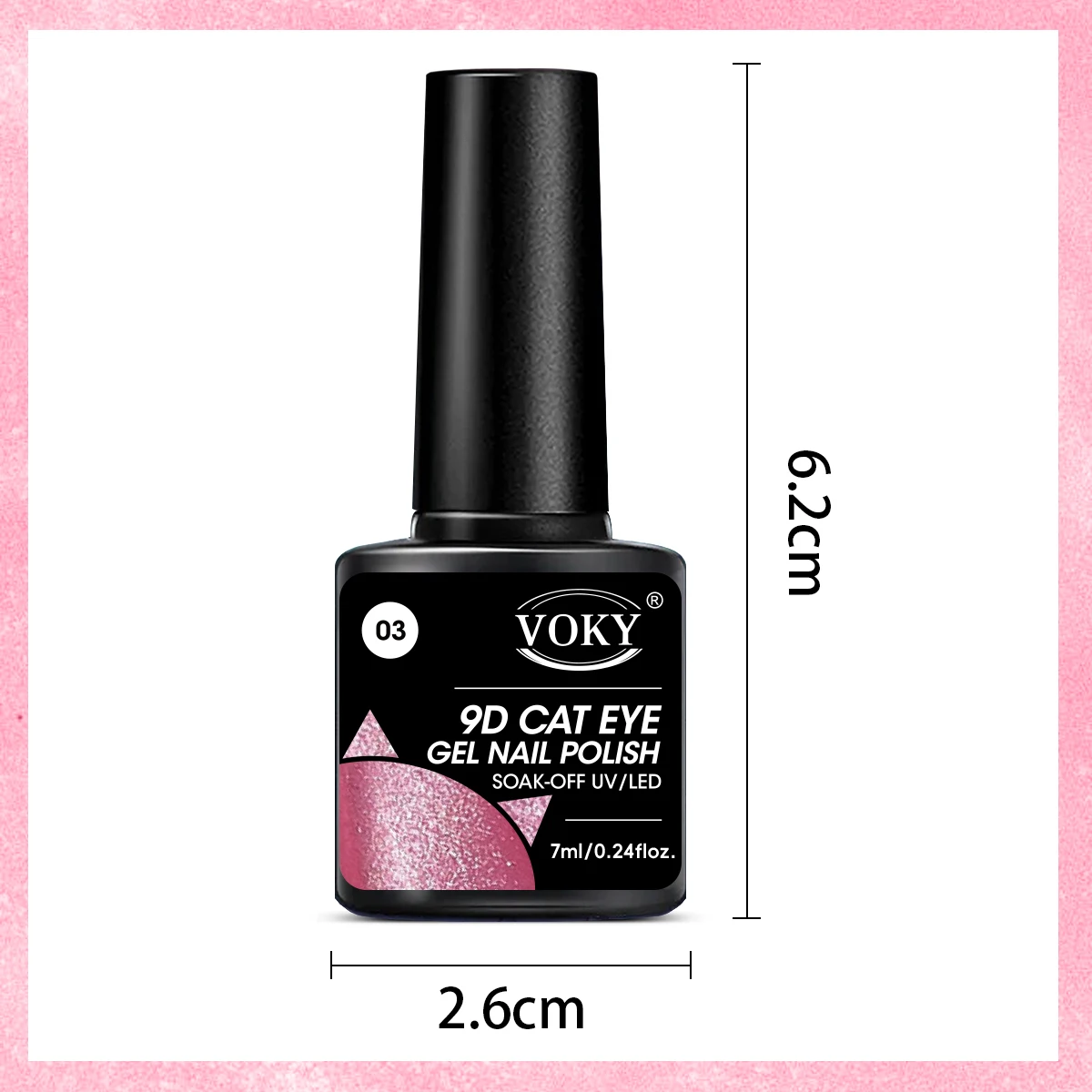 VOKY 7ML Crystal Cat Eye Gel Polishing Glitter Translucent Color Magnetic nail polish Salon DIY at home, gift for women 4