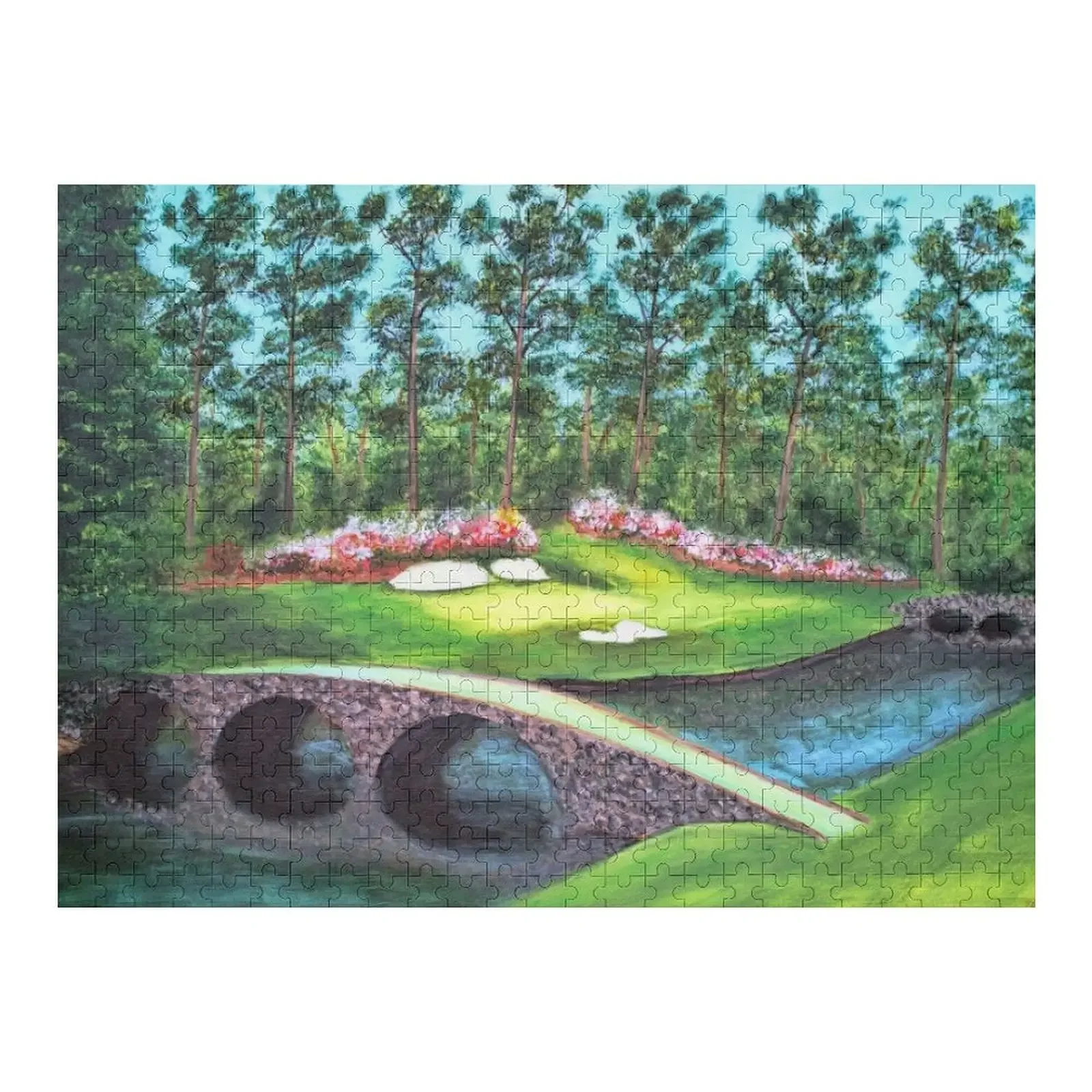 

12th Hole At Augusta National Golden Bell Jigsaw Puzzle Custom Name Child Toy Customizeds For Kids Wood Name Puzzle