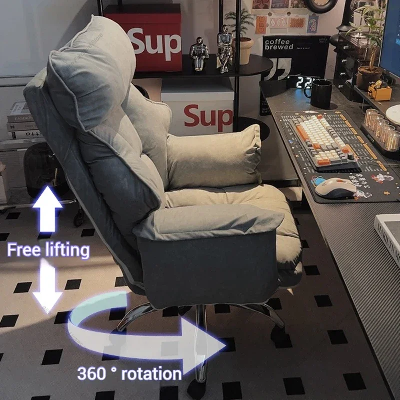 Sedie da ufficio moderne e rilassanti Sedie da ufficio ergonomiche girevoli per computer da gioco Mobili da ufficio regolabili reclinabili Cadeiras LLOC - immagine 2