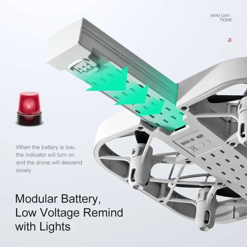 Batteries de rechange pour drone H107 avec connecteurs visibles, sur fond blanc.