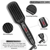 Hair Straightening Comb Electric Beard Straightener Brush Anti Scald Professional Hair Styling Tool for Men and Women 6