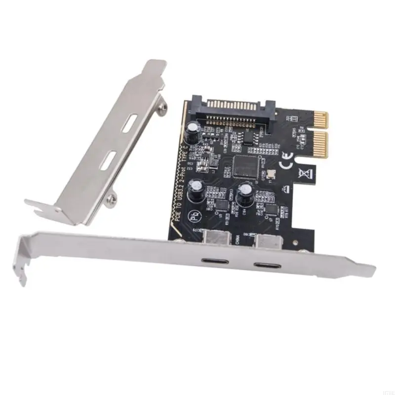 H7BE PCIE to Double Type C Expansion Card PCIE to 2 Port Type C USB 3.2 GEN1 5Gbps